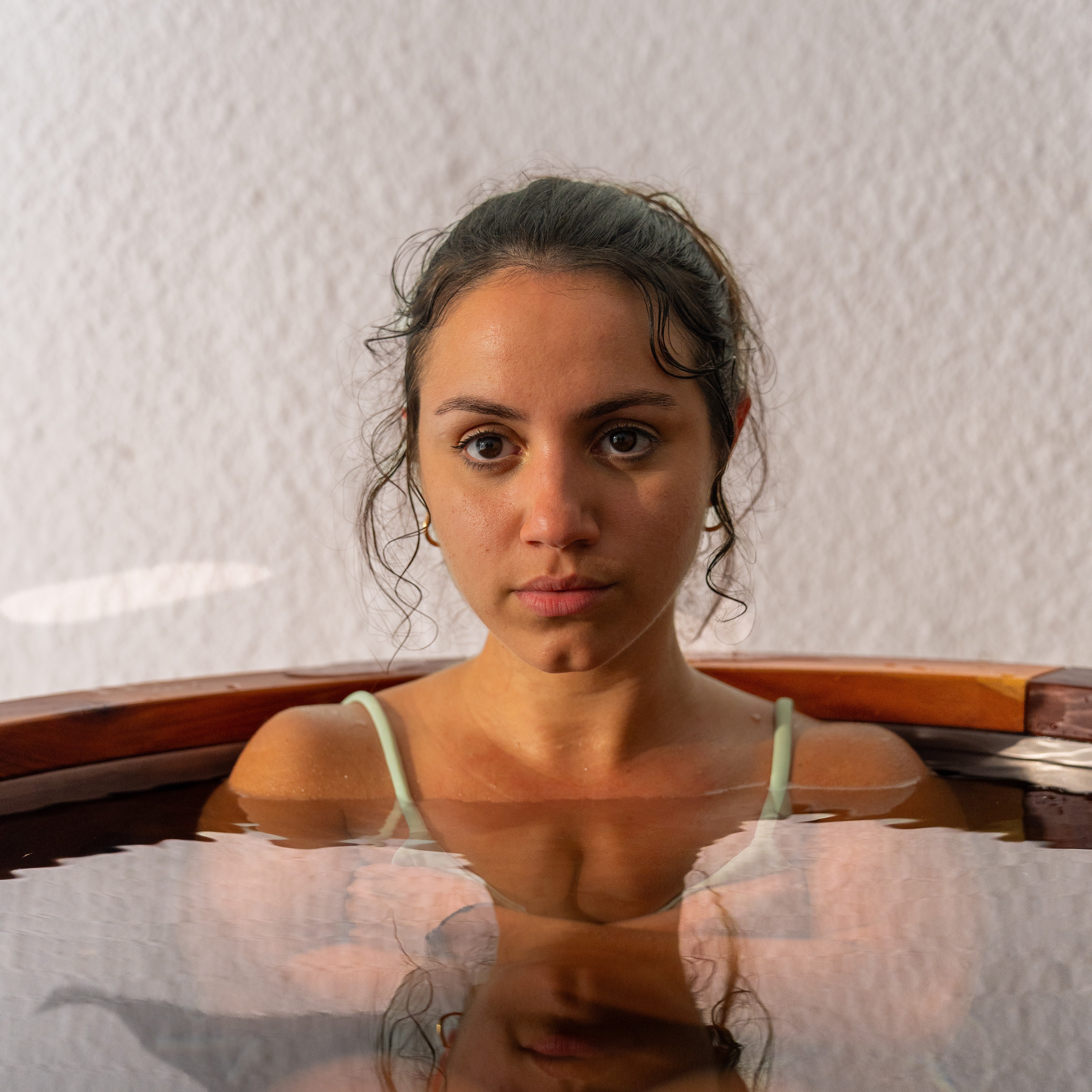 KULA Shogun red cedar barrel ice bath cold plunge session at home