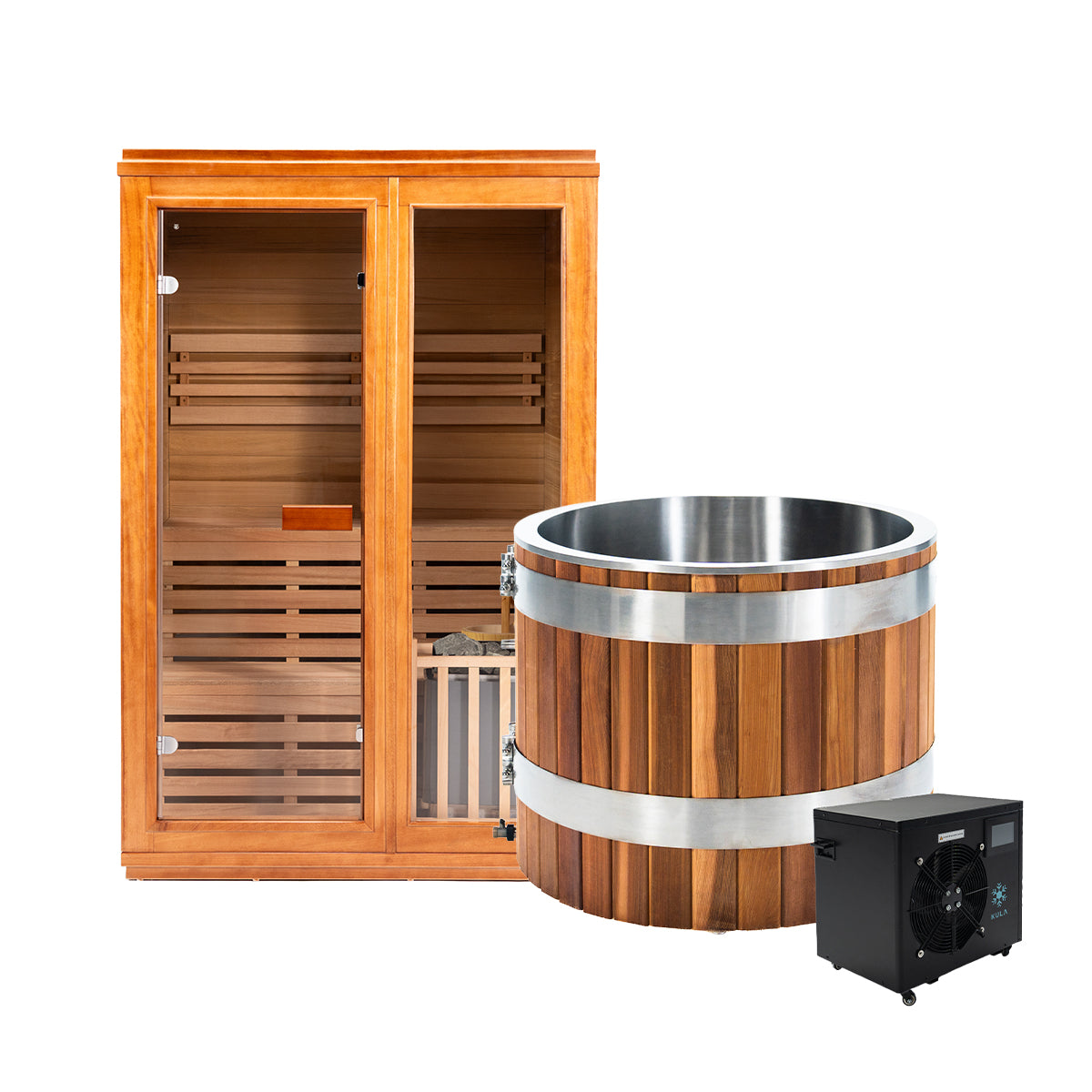 Premium_Epic Oval Std with Chiller_Traditional Wooden Sauna