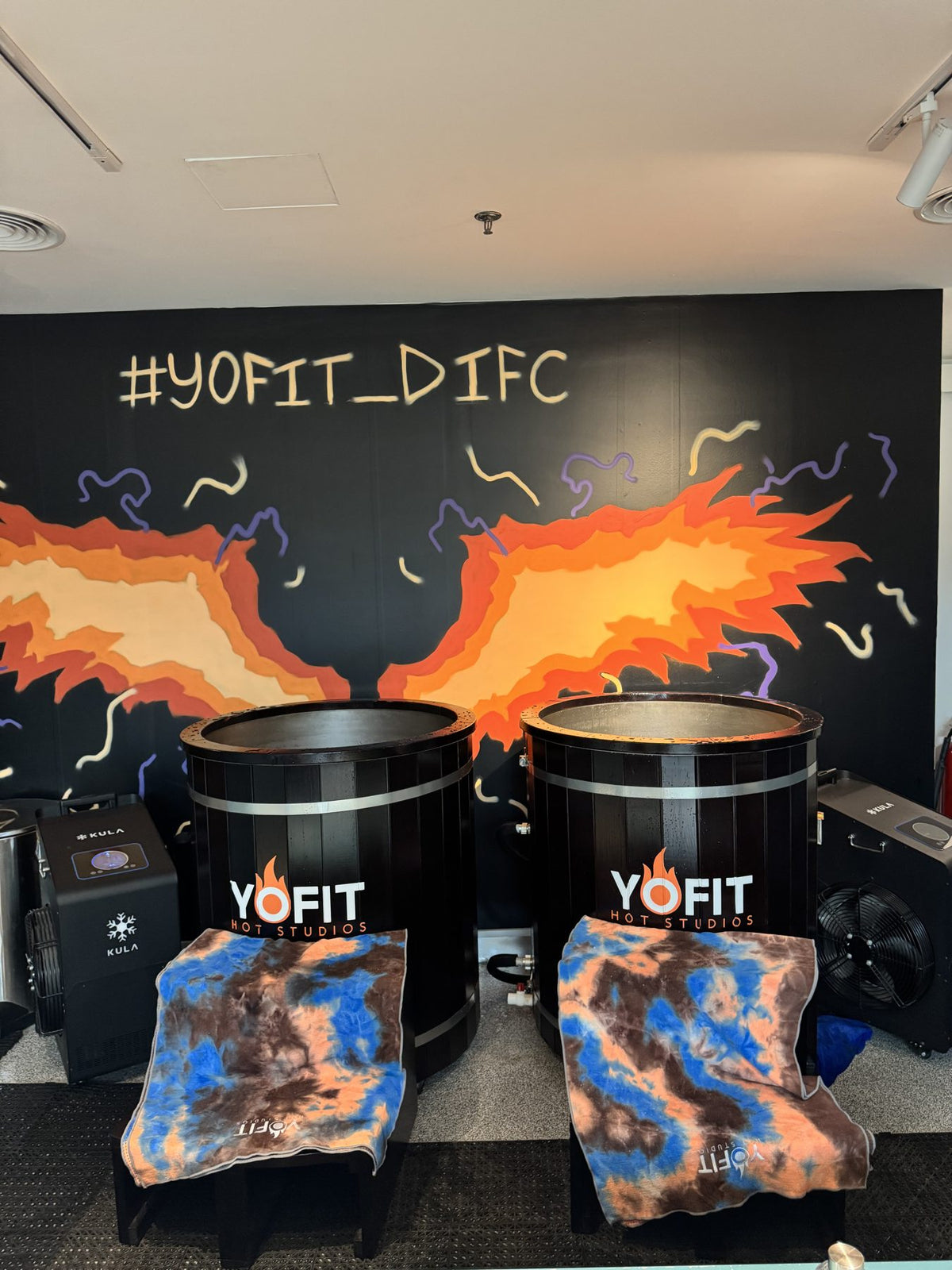 KULA cold plunge recovery area at YOFIT DIFC, Dubai